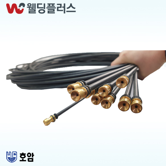 호암 350A CO2 스프링라이너  *흑색(5EA/PK) 3.1M